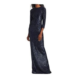 Teri Jon by Rickie Freeman Sequin Embellishments Column Gown size 4 NWT